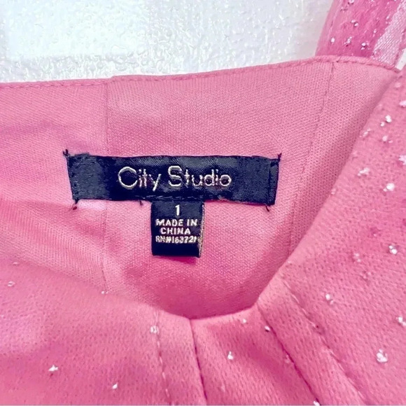 NWT City Studio Pink Sparkle Gown - Picture 12 of 16